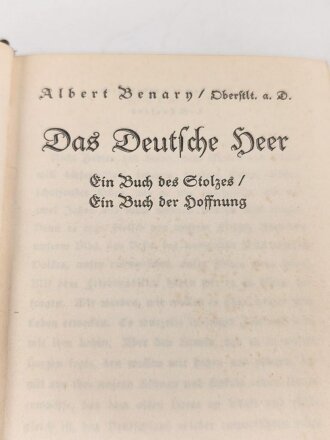 "Das deutsche Heer" datiert 1932, 331 Seiten, Kleinformat