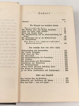 "Das deutsche Heer" datiert 1932, 331 Seiten, Kleinformat
