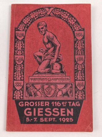 "Grosser 116er Tag Giessen 5.-7. Sept. 1925",...