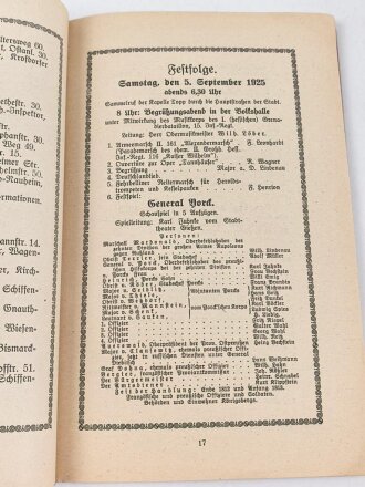"Grosser 116er Tag Giessen 5.-7. Sept. 1925", 48 Seiten, DIN A5