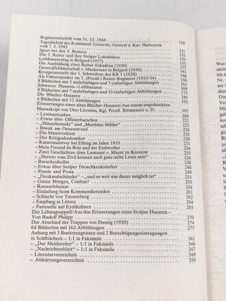 "Geschichte des Kavallerie-Regiments 5 Feldmarschallv. Mackensen", 352 Seiten, datiert 1975, DIN A5