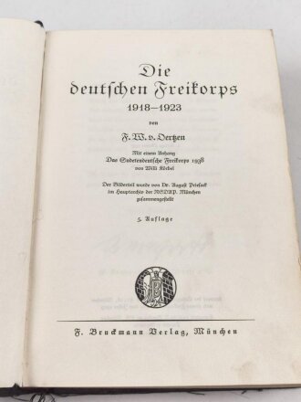 "Die Deutschen Freikorps 1918-1923" datiert 1936, 525 Seiten, DIN A5