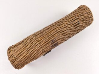 1.Weltkrieg, Weidenkorb für eine Artilleriegranate. Bodendurchmesser etwa 19cm, Höhe 66cm