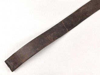 1.Weltkrieg, Mannschaftskoppel für Berittene. Der Riemen defekt und alt repariert, Gesamtlänge 104cm