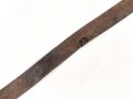 1.Weltkrieg, Mannschaftskoppel für Berittene. Der Riemen defekt und alt repariert, Gesamtlänge 104cm