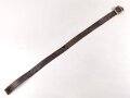 1.Weltkrieg, Mannschaftskoppel für Berittene. Der Riemen defekt und alt repariert, Gesamtlänge 104cm