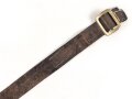 1.Weltkrieg, Mannschaftskoppel für Berittene. Der Riemen defekt und alt repariert, Gesamtlänge 104cm