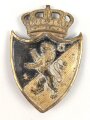 Schweden , Mützen- oder Helmemblem. Messingblech, Höhe etwas über 10cm