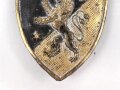 Schweden , Mützen- oder Helmemblem. Messingblech, Höhe etwas über 10cm