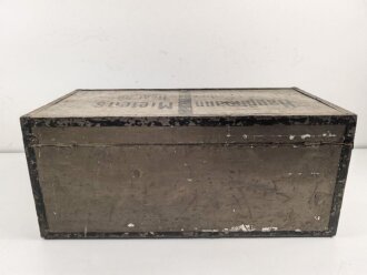 1.Weltkrieg, Offizierskiste des Hauptmann Mietens, Angehöriger im Füsilier Regiment 80. Originallack, Maße etwa 35 x 70 x 30cm
