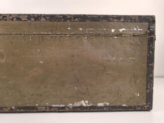 1.Weltkrieg, Offizierskiste des Hauptmann Mietens, Angehöriger im Füsilier Regiment 80. Originallack, Maße etwa 35 x 70 x 30cm