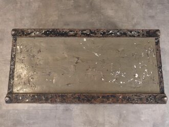 1.Weltkrieg, Offizierskiste des Hauptmann Mietens, Angehöriger im Füsilier Regiment 80. Originallack, Maße etwa 35 x 70 x 30cm