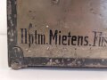 1.Weltkrieg, Offizierskiste des Hauptmann Mietens, Angehöriger im Füsilier Regiment 80. Originallack, Maße etwa 35 x 70 x 30cm