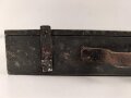 Transportkasten aus Holz, Maße etwa 22,5, x 32 x 5,5cm. Unmarkiert, Originallack