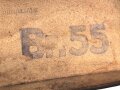 Koppeltasche für Sanitäter, frühes Stück mit Messingbeschlägen, ungereinigt, Leder zum Teil angetrocknet