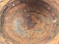 Stahlhelmglocke Modell 1935 Wehrmacht. Grob gereinigter Wasserfund
