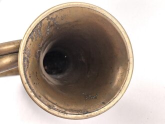Kaiserreich und 1. Weltkrieg, Signalhorn vermutlich preussisch, die Auflage sowie das Mundstück fehlen