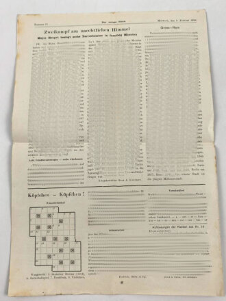 "Der weisse Stern - Feld Nachrichtenblatt unserer Division", Nummer 11 vom 9. Februar 1944