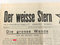 "Der weisse Stern - Feld Nachrichtenblatt unserer Division", Nummer 8 vom 29./30. Januar 1944