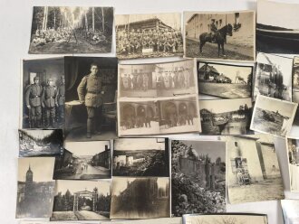1.Weltkrieg, Konvolut 50 Fotos, im Postkartenformat und...