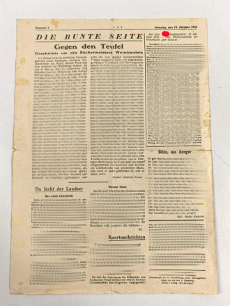 "Der weisse Stern - ??? Nachrichtenblatt unserer Division", Nummer 46 vom 19. Oktober 1943
