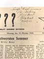 "Der weisse Stern - ??? Nachrichtenblatt unserer Division", Nummer 46 vom 19. Oktober 1943