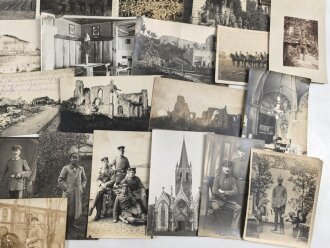 1.Weltkrieg, Konvolut 50 Fotos, meist im Postkartenformat
