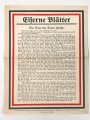 1. Weltkrieg "Eiserne Blätter - Der Chor der Toten spricht". über DIN A4