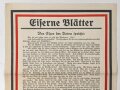 1. Weltkrieg "Eiserne Blätter - Der Chor der Toten spricht". über DIN A4