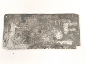 1.Weltkrieg, Typenschild zum Feldfernsprecher 16, ungereinigt