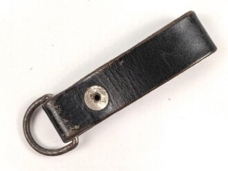 Aufschiebeschlaufe schwarzes Leder für einen Dienstdolch