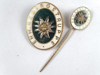 Deutschland nach 1945, Mitgliedsabzeichen ehem. Angehöriger "Gebirgstruppe" 16 und 33mm