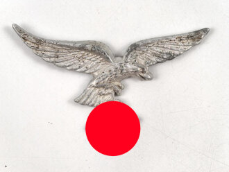 Luftwaffe Schirmmützenadler aus Aluminium, die Splinte fehlen