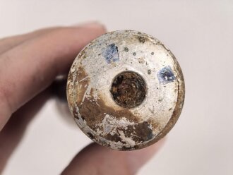 Rauchspurpatrone blau Wehrmacht. Abgeschossene, leere Aluminiumhülse, ungereinigt