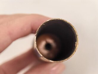 Rauchspurpatrone blau Wehrmacht. Abgeschossene, leere Aluminiumhülse, ungereinigt