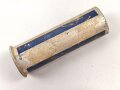 Rauchspurpatrone blau Wehrmacht. Abgeschossene, leere Aluminiumhülse, ungereinigt