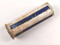 Rauchspurpatrone blau Wehrmacht. Abgeschossene, leere Aluminiumhülse, ungereinigt