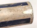 Rauchspurpatrone blau Wehrmacht. Abgeschossene, leere Aluminiumhülse, ungereinigt