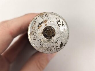 Rauchspurpatrone blau Wehrmacht. Abgeschossene, leere Aluminiumhülse, ungereinigt