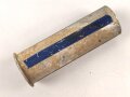 Rauchspurpatrone blau Wehrmacht. Abgeschossene, leere Aluminiumhülse, ungereinigt