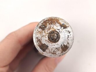 Rauchspurpatrone blau Wehrmacht. Abgeschossene, leere Aluminiumhülse, ungereinigt