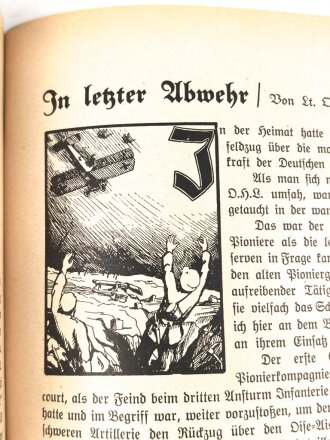 "Unsere Pioniere im Weltkriege" datiert 1923, 220 Seiten, DIN A5