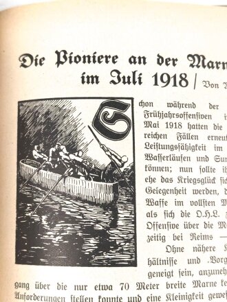 "Unsere Pioniere im Weltkriege" datiert 1923, 220 Seiten, DIN A5