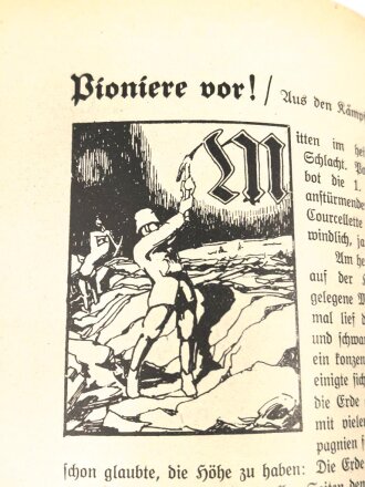 "Unsere Pioniere im Weltkriege" datiert 1923, 220 Seiten, DIN A5