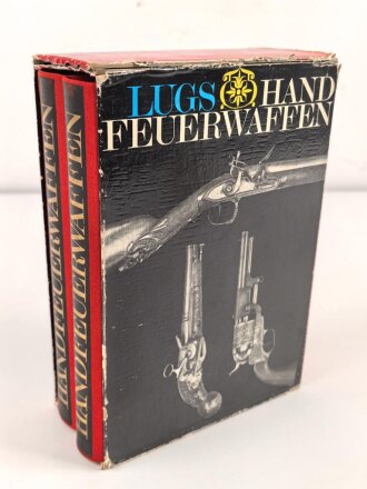 "LUGS Handfeuerwaffen Band 1 und 2" im Schuber, wohl aus den 1970iger Jahren, über 1200 Seiten, gebraucht