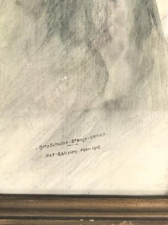 1.Weltkrieg Aquarell,  einen Feldgrauen in Feldbluse...