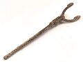 1.Weltkrieg, mir unbekanntes Ausrüstungsstück, unereinigter Bodenfund aus alter Sammlung, Gesamtlänge etwa 52cm