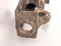 1.Weltkrieg, mir unbekanntes Ausrüstungsteil, vermutlich Teil einer Lafette oder ähnliches, ungereinigter Bodenfund aus alter Sammlung.. Gesamtlänge etwa 70cm