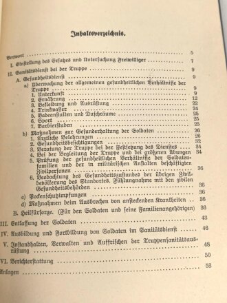 "Der Truppenarzt" datiert 1936, 78 Seiten, DIN A5