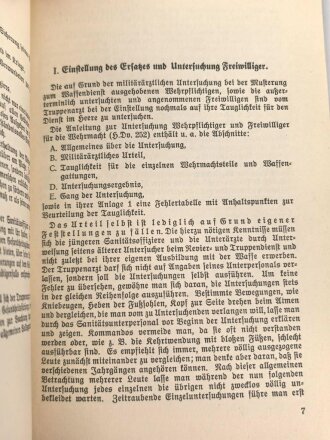 "Der Truppenarzt" datiert 1936, 78 Seiten, DIN A5